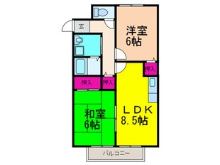 レインボーハイツの物件間取画像